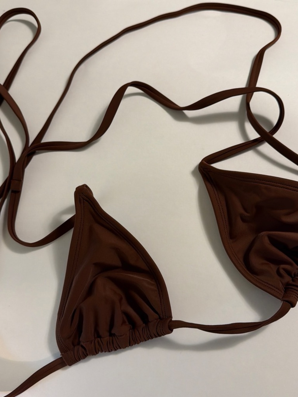 wild fable Brown Triangle String Bikini Top